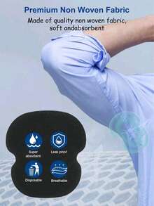 2/4/10 piezas Parche absorbente de sudor axilar negro grande, Parche antitranspirante invisible para ropa y vestidos, Apto para hombres y mujeres, Negro
