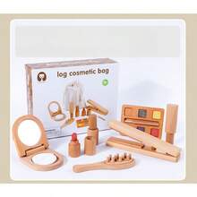 1PC-Wooden Pretend Play Makeup Toys Simulation Cosmetics Set Girls Play Hairdressing Simulation Make Up Preschool Toys - Multicolor - View 10