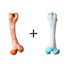 Juguetes de masticar indestructibles para perros masticadores agresivos - Huesos de TPR y nailon ultra resistentes, juguetes interactivos para razas medianas y grandes, perfectos para combatir el aburrimiento y el juego al aire libre