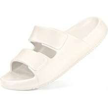 estiloMukinrch - Sandalias ortopédicas unisex para adultos, con soporte de arco, fascitis plantar, para recuperación, pantuflas de almohada para interiores y exterioresVersión mejorada - Beis - Ver 11