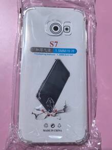 1pc Transparent Four-Corner Anti-Drop Case, Compatible With Samsung Series, Samsung Phone Transparent Four-Corner Anti-Drop Case, Phone Case, Protective Cover, Phone Shell, Phone Sleeve, Anti-Drop Phone Case, Transparent Phone Case, Minimalist Phone Case, Solid Color Phone Case, Transparent Phone Case, TPU Phone Case Anti-Drop (Military-Grade Anti-Drop)
