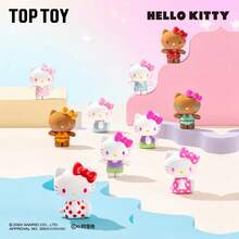 Miniso TOPTOY Summer Rainbow Candy Hello Kitty Desenho Animado Decoração de Mesa Enfeite