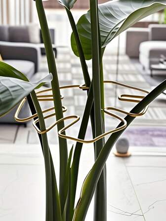 Durable Monstera Stabilizer & Support System - Metal Climbing Plant Trainer With Bamboo Grip Kit, Ideal For Healthy Plant Growth, Secure & Decorative Garden Support, Plant Support Structure|Climbing Plant Support|Metal Stabilizer