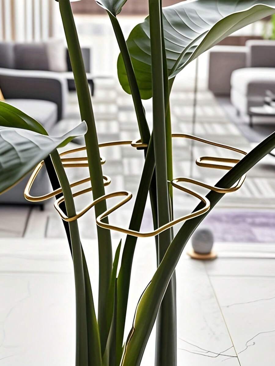 Stabiles Monstera Stützsystem - Metall Kletterpflanzen Trainer mit Bambusgriff Set, ideal für gesundes Pflanzenwachstum, sicher und dekorativ Garten Unterstützung, Pflanzenhalterung|Kletterpflanzen Unterstützung|Metall Stabilisator