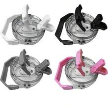 30盎司双盖车载杯，大容量塑料杯，带防漏密封盖，便携式保温水瓶盖 - 彩色 - 查看 6