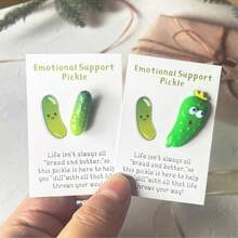 1pc Fun Pocket Hug Resin Cartoon Pickle Card, Warm Hug Encouragement For Family And Friends, Birthday Holiday Gift With Uplifting Message - Unique, Quirky, And Heartwarming Way To Show You Care,Christmas Mother's Day Graduation - Multicolor - View 9