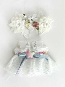 SP Haine pentru păpuși țesute grădină iarnă melodie craniu ceramică îmbrăcăminte rochie Qingchi haine pentru păpuși