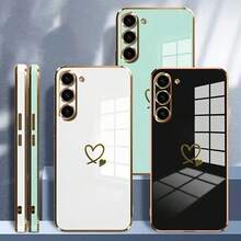 Love 電鍍 TPU 軟殼手機殼，適用於 Galaxy S26FE S26 S26Plus S26Ultra S25FE S25 S25Plus S25Ultra S24Plus S24 S24Ultra S24FE S23 S23Plus S23FE S23Ultra S20 S20FE S20Ultra S21 S21Plus S21FE S22 S22Plus S22Ultra A17 A27 A37 A57 A14 A24 A34 A54 A15 A25 A35 A55 A16 A26 A36 A56 A06 A07 - 粉色 - 查看 2