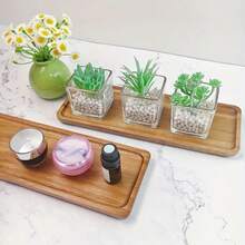 1 Peça, Bandeja, 3 Tamanhos, Bandeja de Madeira Pequena, Prato de Decoração de Banheiro, Bandeja de Bolo, Bandeja de Talheres de Madeira, Suporte de Exibição de Aniversário, Bandeja de Cozinha, Adequada para Ação de Graças, Halloween, Páscoa, Dia dos Namorados, Decoração de Natal, Decoração de Mesa de Jantar, Para Sobremesas, Bolos, Pães, Perfumes, Joias, Produtos de Banho, Cosméticos, Bandejas Pequenas Modernas Retrô