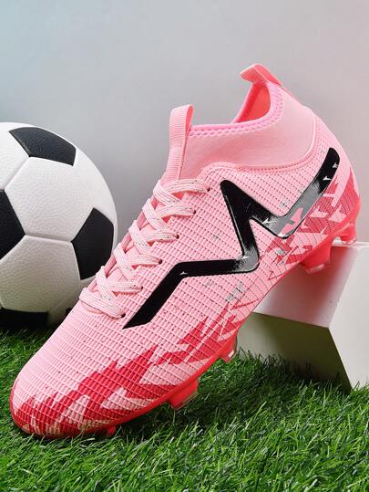 1 Pair Soccer Shoes, Suitable For Match And Training, Mid-Top Design, Soft Outsole For Lawn And Turf, PU Material, Lace-Up, Anti-Slip, Wear-Resistant, Olive Football Shoes, AG Studs, FG Studs, Lightweight High-Performance Anti-Slip Design, Professional Soccer Boots, Football Shoes