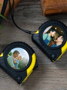 1pc Acrylic Customized Photo 5M Retractable Ruler, Meaningful Gift For Dad, Grandpa, Him, Husband, Personalized Photo Ruler - Five-meter Tape Measure Naked - View 5