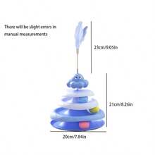 1 szt. Kolorowa, losowa zabawka dla kota, długi bęben z trzema grzechoczącymi kulkami, zabawna piłka dla kota, układanka do mielenia łapek, oryginalna karuzela dla kotów z ośmiornicą, zabawka do drażnienia, sprężynowy patyk z piórkami, zabawka dla kotów, która zapewni im rozrywkę i relaks, zabawka dla kota
