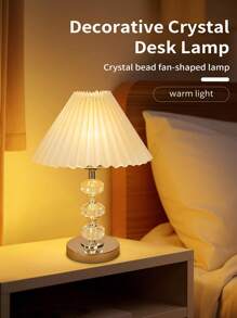 1pc Modern Luxury Crystal USB Desk Lamp, LED Lighting, Suitable For Bedroom Bedside, Living Room, Dorm, Study, Office