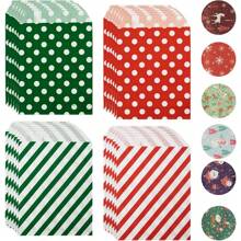 24 Stück Weihnachts-Papiertüten, Kraftpapier Süßigkeitstüten Geschenkverpackung Dekoration Leckereien Süßigkeiten Tüten für Kinder Mädchen Jungen Geburtstag Weihnachtsparty Gastgeschenke Weihnachtsdekorationen Weihnachtspyjamas Weihnachtsgeschenke Weihnachtsdekoration