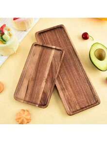 1 Peça, Bandeja, 3 Tamanhos, Bandeja de Madeira Pequena, Prato de Decoração de Banheiro, Bandeja de Bolo, Bandeja de Talheres de Madeira, Suporte de Exibição de Aniversário, Bandeja de Cozinha, Adequada para Ação de Graças, Halloween, Páscoa, Dia dos Namorados, Decoração de Natal, Decoração de Mesa de Jantar, Para Sobremesas, Bolos, Pães, Perfumes, Joias, Produtos de Banho, Cosméticos, Bandejas Pequenas Modernas Retrô