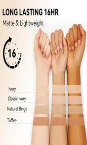 FV Waterproof Foundation, Medium Coverage, Oil-Free &Amp; Long Lasting, Lightweight, Matte Foundation For Oily_Normal Skin, Transfer Proof Liquid Foundation Makeup, 30g, Natural Beige