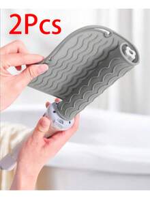 1/2PCS/480°F Heat-Resistant Silicone Styling Mat - Rotating Wand Holder For Hair Straighteners, Curling Irons & Travel - Multicolor - View 10