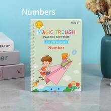 1 Stück Englisches Handschriftübungsheft, Spaß mit Mathe & Malen für Anfänger, Arbeitsheft für Stiftkontrolle-Training