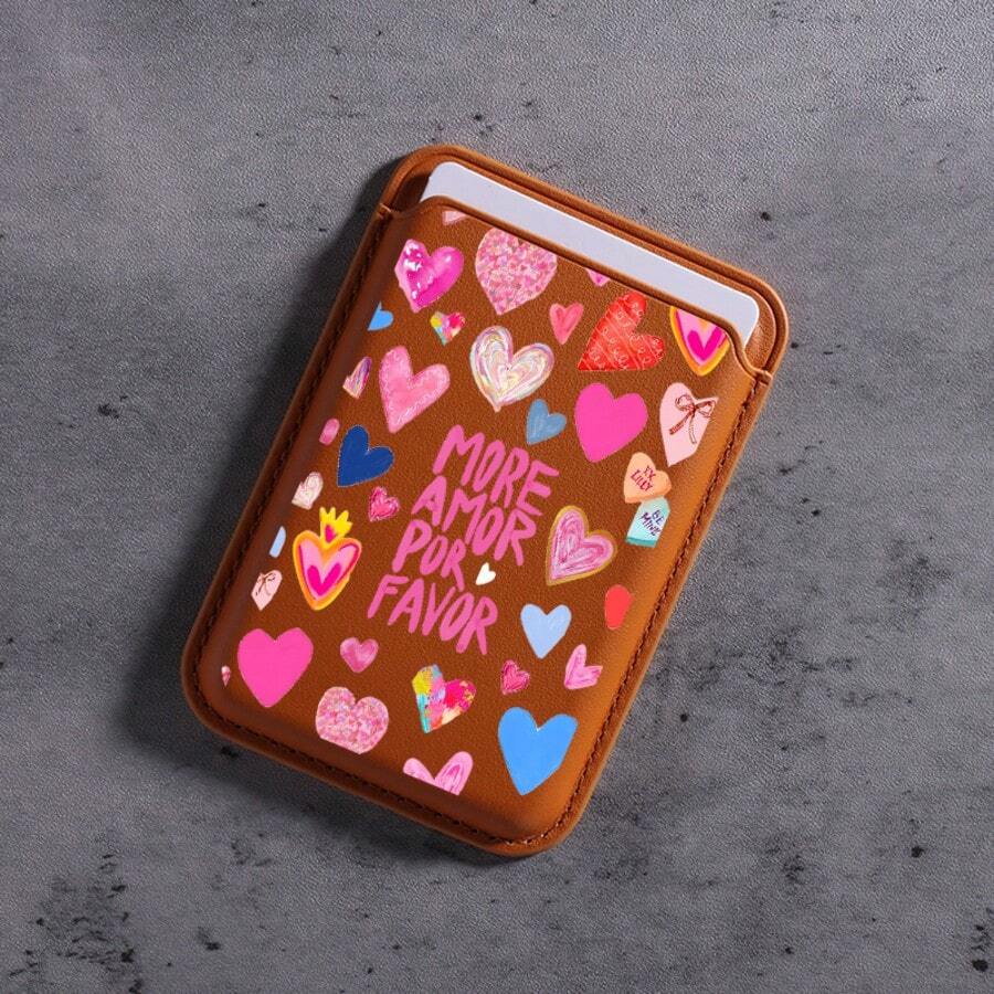 Lleva el amor a todas partes: Tarjetero con corazón de colores