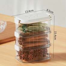 Stackable Spice Storage Boxes Food Storage Box Plastic Seasoning Jar Multi-Layered Seasoning Storage Box Kitchen Organizer - White-3pcs - View 13
