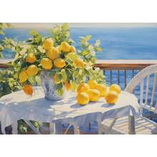 1pc Italian Coastal Summer Kitchen Lemon Tree Still Life Botanical Posters Canvas Painting Wall Arts Pictures Home Decor No Frame - Available In Multiple Colors - View 9