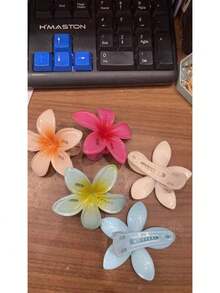 1/3/6/12 Kit Summer Flower Clip Large Hair Clips Beach Holiday Flower Barrettes - 彩色 - 查看 3