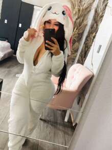 PIJAMA GORRO  CONEJO CALIDAD PREMIUM