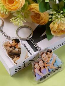 LICVIC Custom Photo Keychain, Personalized Acrylic Key Chain, Customized Bag Charm, Customizable Picture Keychain, Birthday, Anniversary, Valentine's Day - Multicolor - View 6