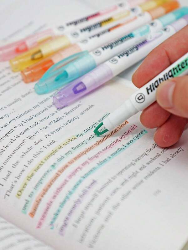 Visual Window Fluorescent Note Taking Pen, Transparent Chisel Tip And Fine Pen Tip, Water-Based, Multiple Colors, Fast Drying, No Bleeding, Suitable For Diary, School And Office Supplies