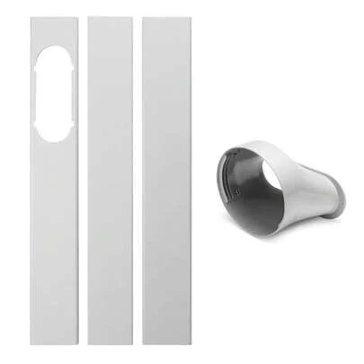 Elás nuevo Kit de ventana portátil, placa deslizante, adaptador ajustable, protector el viento, manguera de escape, conector de tubo, accesorios de aire acondicionado XLPI
