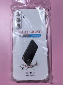 1pc Transparent Four-Corner Anti-Drop Case, Compatible With Samsung Series, Samsung Phone Transparent Four-Corner Anti-Drop Case, Phone Case, Protective Cover, Phone Shell, Phone Sleeve, Anti-Drop Phone Case, Transparent Phone Case, Minimalist Phone Case, Solid Color Phone Case, Transparent Phone Case, TPU Phone Case Anti-Drop (Military-Grade Anti-Drop)