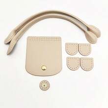 一套PU皮革手提包 - DIY钩针编织包包制作，含手柄、纽扣和包套 - 彩色 - 查看 14