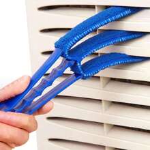 1 pieza Cepillo de limpieza de rejillas de aire acondicionado de color aleatorio, Limpiador de persianas venecianas, Cepillo desmontable y lavable para eliminación de polvo para uso doméstico
