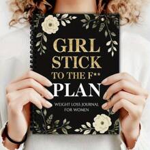 Diario de pérdida de peso A5, Plan de pérdida de peso, Seguimiento de actividad diaria, Apto para uso doméstico y gestión de dieta, Herramienta de fitness unisex, Diario motivacional de entrenamiento, Encuadernación espiral