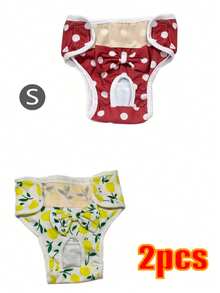 可洗母犬尿布（S-XL 码）| 可重复使用生理内裤，防漏设计 | 透气宠物尿布短裤（适用于犬猫）| 完美应对发情期和失禁 - 彩色 - 查看 6