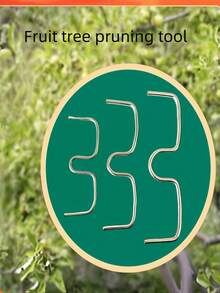 10 قطع من أداة تقويم أغصان الأشجار المثمرة على شكل حرف M، مقص تقليم، مقوم أغصان الأشجار المثمرة، ضاغط أغصان الأشجار المثمرة، مقوم أغصان الأشجار المثمرة، مناسبة للحمضيات والتفاح، مشابك تثبيت النباتات