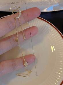 Andkiss 1pc Star Decor Earring - Yellow Gold - View 3