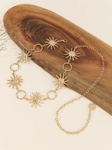 Dây thắt lưng họa tiết hoa cổ điển Bohemian cỡ lớn mùa thu, mùa thu, Halloween - Vàng - Xem 4