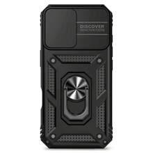 1 件多功能镜头全覆盖保护滑盖车载支架防震军用手机壳兼容 17/16/15/14/13/12/11/X/7/6... S25/S24/S23/S22/S21/S20... - 黑色 - 查看 9