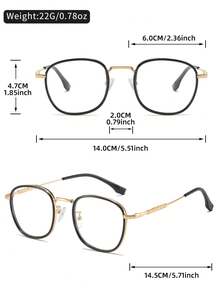 LINFEMAND Ultra-Light Round Metal Decor Fashion Non-Prescription Glasses For Women, Unique Metal Leg High-End Eyewear Accessory, Holiday Gift - Clear - View 9