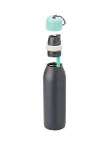Owalaa Black Water Bottle 24oz,710ml,With Straw,Suitable For Carrying Out,Heat Preservation Time More Than 24 Hours,Cold And Hot Water Can Be Insulated,Can Make Coffee,Frozen Drinks,Suitable For Camping,Work,Indoor And Outdoor Use - màu đen - Xem 6