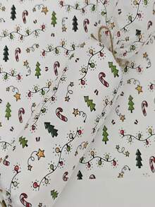 15/40 张、圣诞灯图案薄纸、圣诞树、糖果、星星 - 19.69 英寸 * 13.78 英寸、手工包装纸、易于保护的物品、礼品盒填充物、派对装饰 - 圣诞风格设计、耐用包装、节日包装、节日装饰 - 彩色 - 查看 3