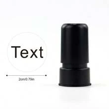 20mm Round Black Customizable Name Stamp - Artistic Font Design Stamp - Teacher Stamp - Suitable For Office And Business Settings Like Cafes - Children Art Activities