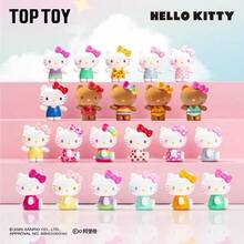 Miniso TOPTOY Summer Rainbow Candy Hello Kitty Desenho Animado Decoração de Mesa Enfeite