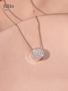 Hihho 1 pieza Collar de cadena de acero inoxidable con dije en forma de gota de agua y corazón con circonita cúbica, collar versátil para aniversario, Día de la Madre, jóvenes, amigos, cumpleaños, San Valentín