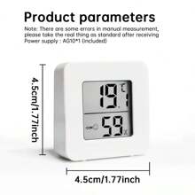 4 件迷你高精度湿度计，数字室内温湿度监测器，小型便携式，适用于家庭、办公室、苗圃、温室、酒窖、爬行动物