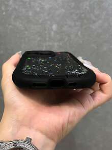 Cute Cat Ear Shiny Black Soft Phone Case Compatible With IPhone 17 Pro Max/17 Pro/17 Air/17/16 Pro Max/16/16 Pro/16 Plus/15/15 Pro Max/15 Pro/15 Plus/11/12/13/14 Pro Max/11 Pro/11 Pro Max/12 Pro/12 Pro Max/13 Pro/13 Pro Max/14 Pro/14 Pro Max/14 Plus, Minimalist & Elegant Design - 黑色亮閃閃 - 查看 4