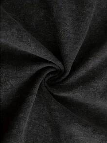 Men's Vintage Print Washed Cotton T-Shirt – Oversized Soft & Breathable Tee With Surreal Fantasy "Eyeball & Swamp Pine" Design. Heavyweight Black Casual Daily & Party Wear – Bohemian Retro Style, All-Season Geometric Pattern  Top - 黑色 - 查看 7