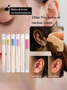 240 件/120 件/60 件男女通用一次性耳环孔清洁器、耳垢清除器、耳洞清洁工具、除臭耳部护理套装，适用于派对、生日、酒吧、女性礼物、最好的朋友、老师、新年、圣诞节、万圣节、学校、返校、旅行、旅行必需品、家居必需品、耳朵清洁器