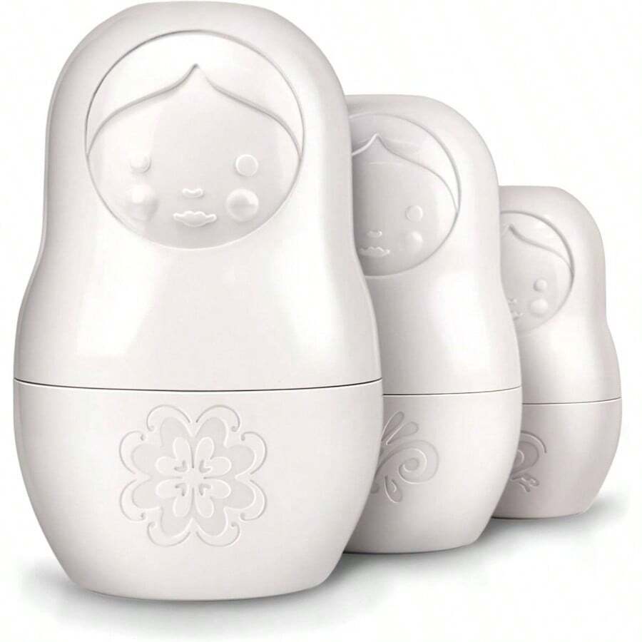M - CUPS Matryoshka Measuring Cups, Set Of 6, Russian Doll Nesting Measuring Cups, White - trắng - Xem 1
